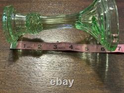 Uranium Glass Candlestick set