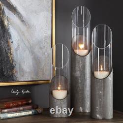 Uttermost 17518 Karter 22 inch Candle Holders (Set of 3) 4.25 inches wide by