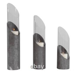 Uttermost 17518 Karter 22 inch Candle Holders (Set of 3) 4.25 inches wide by