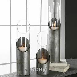 Uttermost 17518 Karter Iron & Glass Candleholders Set of 3