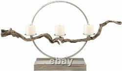 Uttermost 18577 Ameera Iron and Wood Table Votive Candle Holder Wood