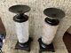 Uttermost Crystal Palace Candleholder. Pair- Brushed Brass