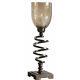 Uttermost Spiral Twist Metal Candleholders In Antiqued Bronze (set Of 2)