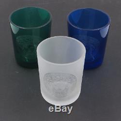 VERSACE MEDUSA ROSENTHAL VODKA / WHISKEY Shot GLASS / CANDLE HOLDER Lot of 3