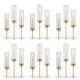 Vevor 18 Pcs Hurricane Candle Holders Gold Metal Stand Wedding Centerpieces