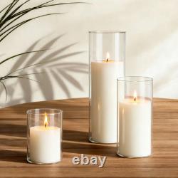 VEVOR Pillar Candles and Glass Vases Set 36 Pcs, Clear Cylinder Hurricane Cand