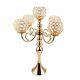 Vincigant 5 Arms Gold Candelabra/crystal Candle Holders For Wedding Home Holiday