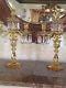 Vintage Heisey Candelabra Sahara Glass Candle Holders With Prisms