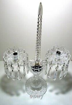 VINTAGE Waterford Crystal C2 (1970-) Candelabra Candlestick Holder 10 Ireland