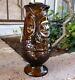 Vintage Viking Glass Brown Glimmer Owl Fairy Lamp