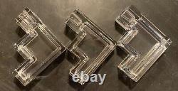 VTG 3 MMA Metropolitan Museum of Art Glass Crystal Candle Holders WILBER ORME