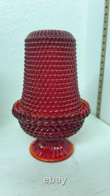 VTG Duncan Miller / Brooke Amberina Red 1000 Eye Fairy Lamp Light EXCELLENT