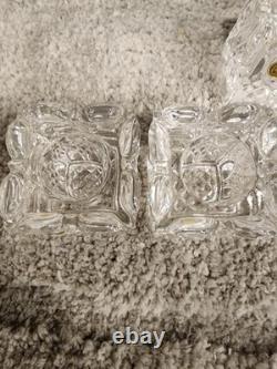 Val Saint Lambert Crystal Glass Cube Candle HolderSet of 4