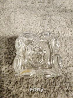 Val Saint Lambert Crystal Glass Cube Candle HolderSet of 4