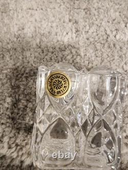 Val Saint Lambert Crystal Glass Cube Candle HolderSet of 4