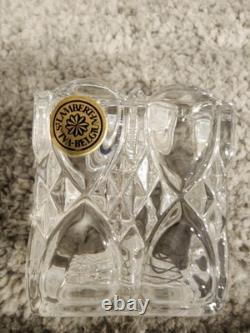Val Saint Lambert Crystal Glass Cube Candle HolderSet of 4