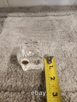 Val Saint Lambert Crystal Glass Cube Candle HolderSet of 4