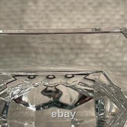 Val St. Lambert Imperial Clear Crystal 2 Branch Candlestick Holders Facet Base