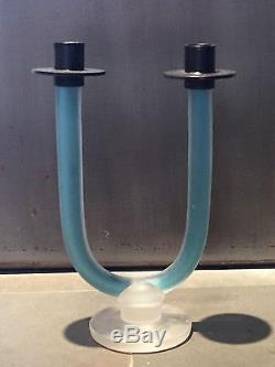 Venitian Italian Glass Candle Holder Modernist