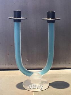 Venitian Italian Glass Candle Holder Modernist Contemporary