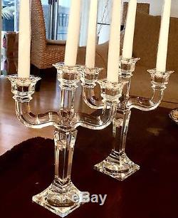 VerRosenthal Versace 3 Arm Crystal Glass Candelabra's