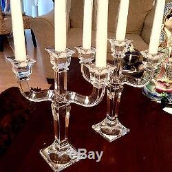 VerRosenthal Versace 3 Arm Crystal Glass Candelabra's