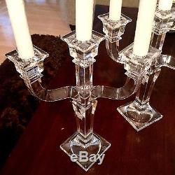 VerRosenthal Versace 3 Arm Crystal Glass Candelabra's