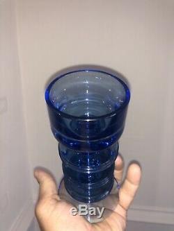 Very Rare Wedgwood Sheringham RSW Sapphire Blue 3 ring candle Stick