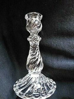 Vintage Antique Baccarat Bambous Swirl Candlesticks