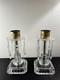 Vintage Antique Glass Boudoir Candle Holders