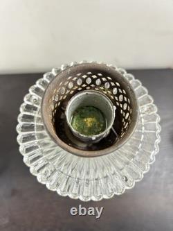 Vintage Antique Glass Boudoir Candle Holders