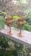 Vintage Antique Glass Cabochon Candle Holders
