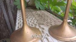 Vintage Antique Glass Cabochon Candle Holders