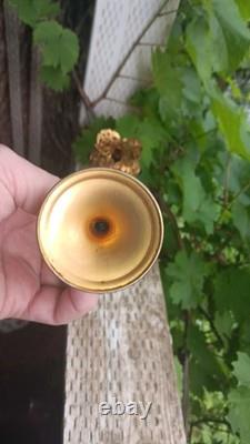 Vintage Antique Glass Cabochon Candle Holders