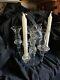 Vintage Cambridge Glass Arms Candlestick Candle Holder 5 Peg Nappy 3 Vases'40s