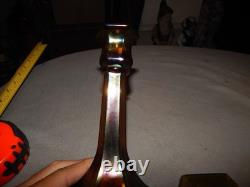 Vintage Carnival Glass Candlestick Holders Lot Of 2 Estate Find