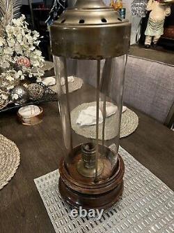 Vintage Chapman Brass Glass Candle holder RARE