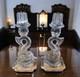 Vintage Clear Glass Dolphin Koi Fish Candlesticks Pair Of Koi Candle Holders