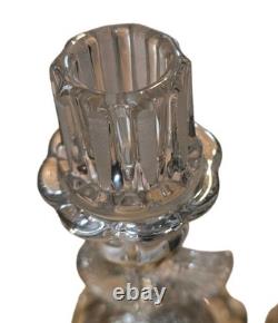 Vintage Clear Glass Dolphin Koi Fish Candlesticks Pair of KOI Candle Holders