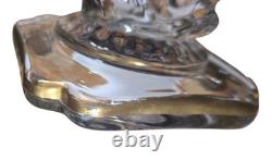 Vintage Clear Glass Dolphin Koi Fish Candlesticks Pair of KOI Candle Holders