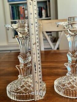 Vintage Crystal Candle Holders With Prisms