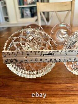 Vintage Crystal Candle Holders With Prisms