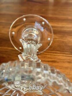 Vintage Crystal Candle Holders With Prisms