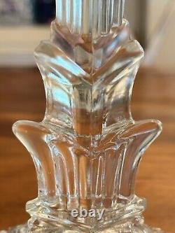 Vintage Crystal Candle Holders With Prisms