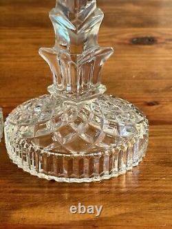 Vintage Crystal Candle Holders With Prisms