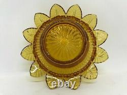 Vintage Deep Amber Glass-Fairy Lamp With Embossed Diamonds-Stunning & Rare