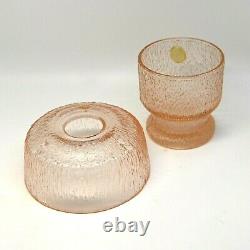 Vintage Fairy Lamp Pink Tiara Glass Mushroom Ice Rain Texture