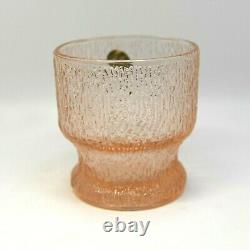 Vintage Fairy Lamp Pink Tiara Glass Mushroom Ice Rain Texture