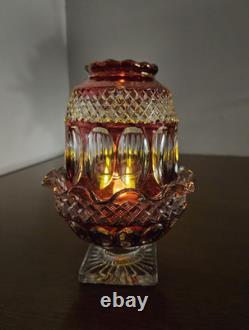 Vintage Fairy Lamp Westmorland Wakefield Ruby Red Fairy Lamp Candle Holder