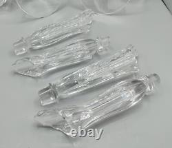 Vintage Fostoria Table Charm Crystal Set 4 Peg Vases & 2 Double Candle Holders